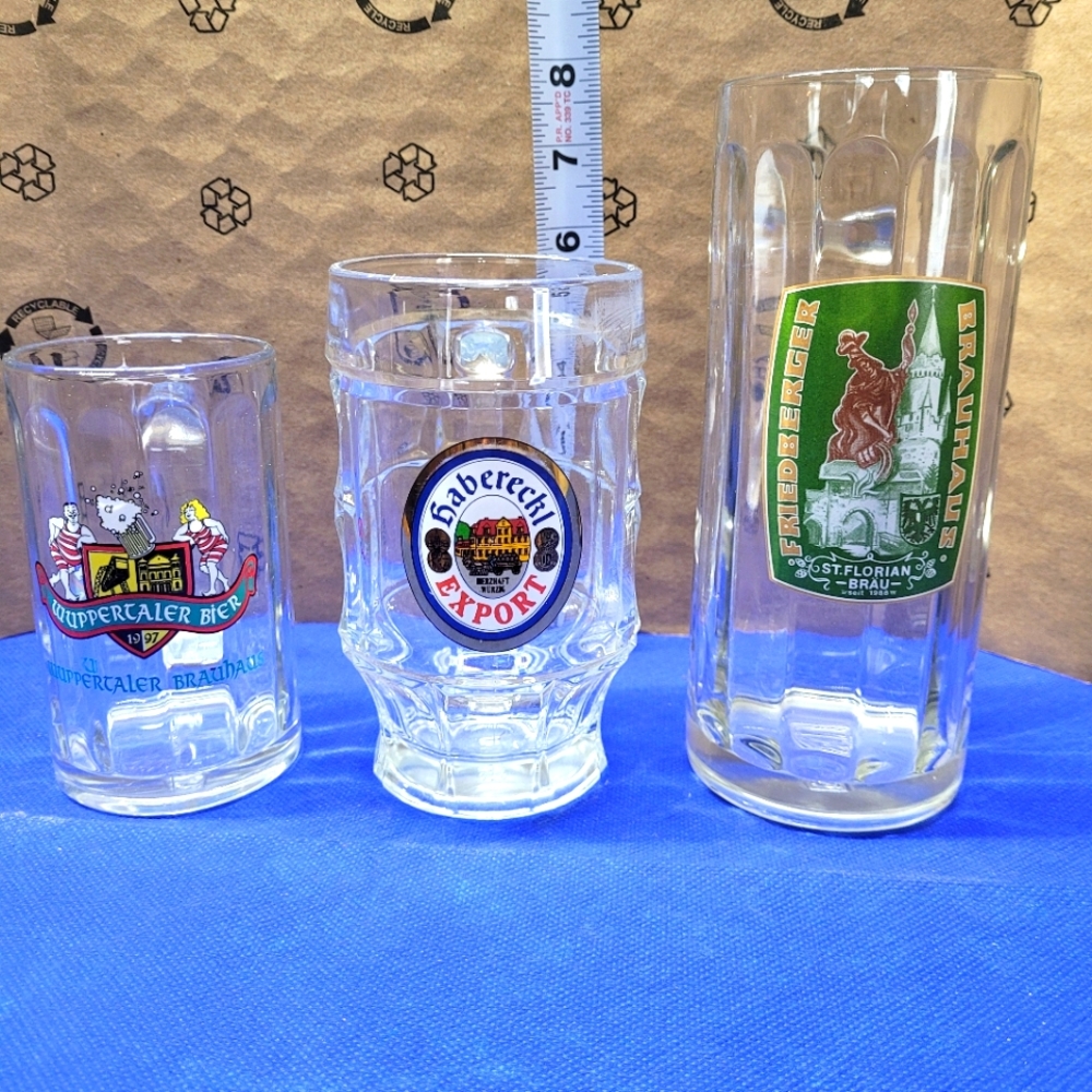 Vintage beer mugs from Europe.